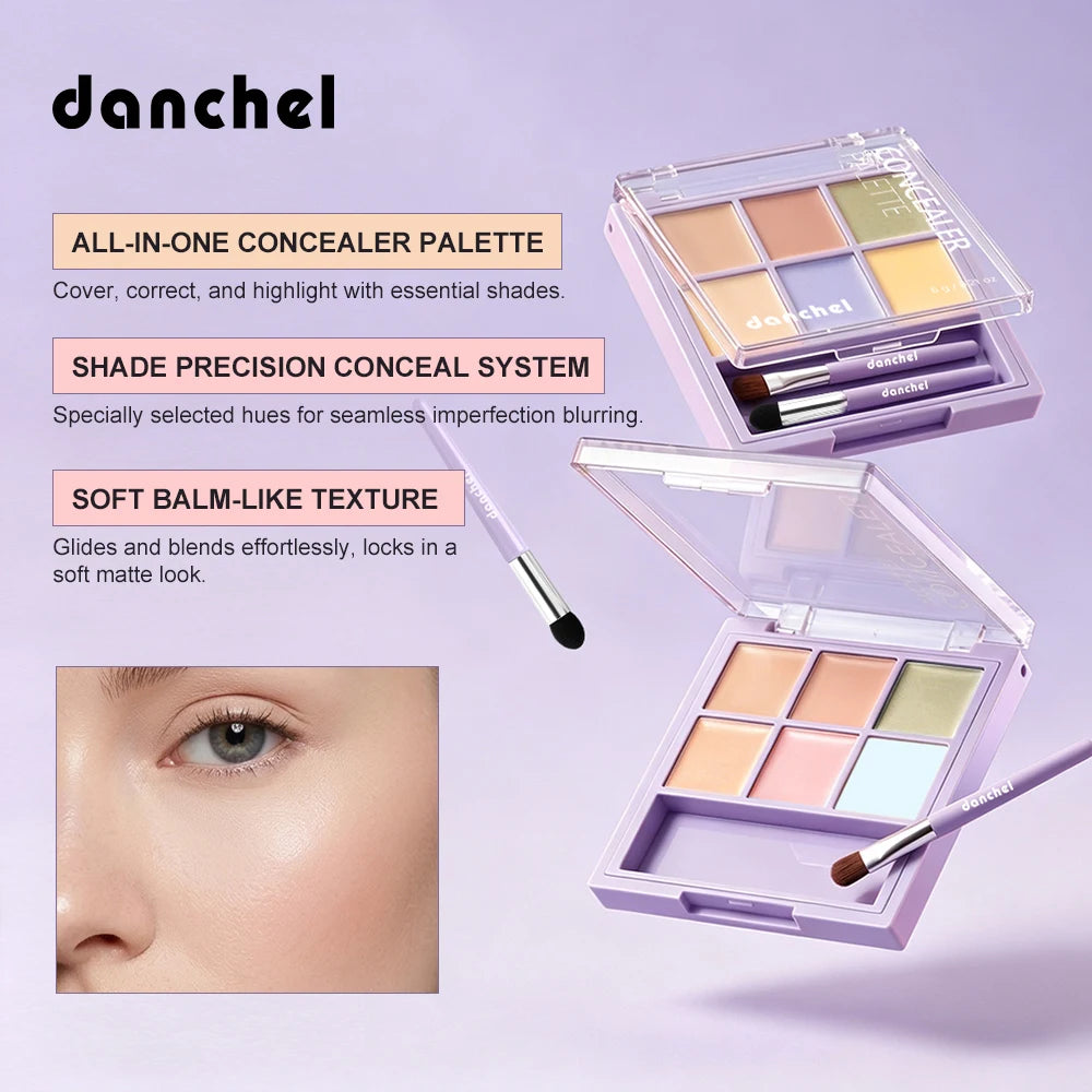Danchel 6-Color Cream Concealer & Corrector Palette