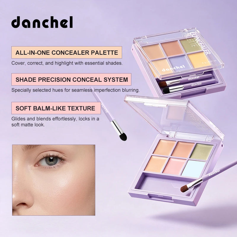 Danchel 6-Color Cream Concealer & Corrector Palette