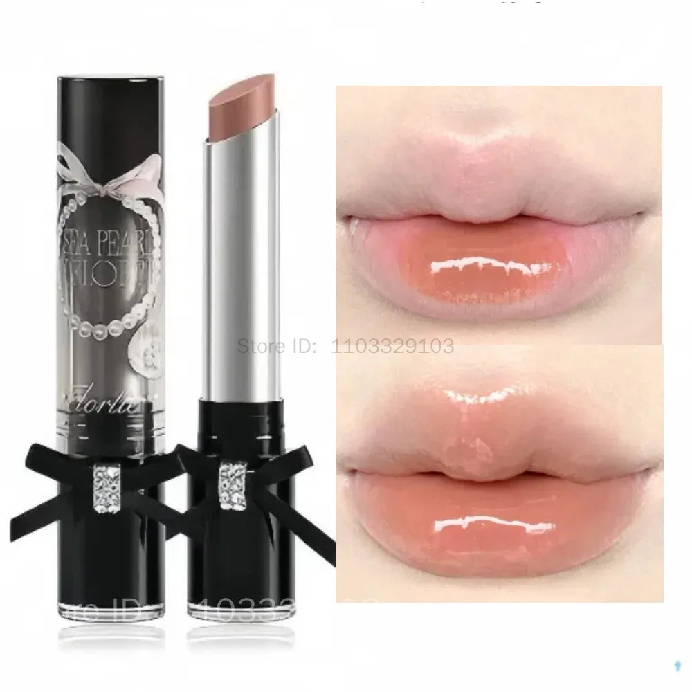 FLORTTE Glass Sea Series Solid Lip Gloss Water Light Mirror Lip Glaze Moisturizing Long-lasting Lip Tint Lip Plumper Makeup