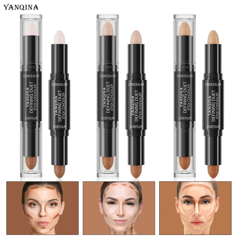 YANQINA Double-Ended Contour Stick Duo for Highlighting & Sculpting