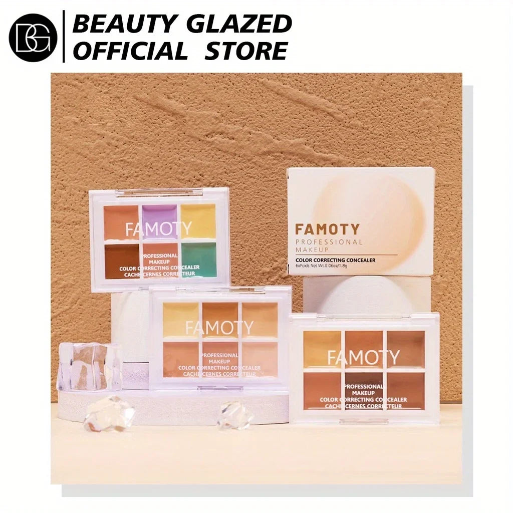 FAMOTY 6-Color Full Coverage Concealer Palette