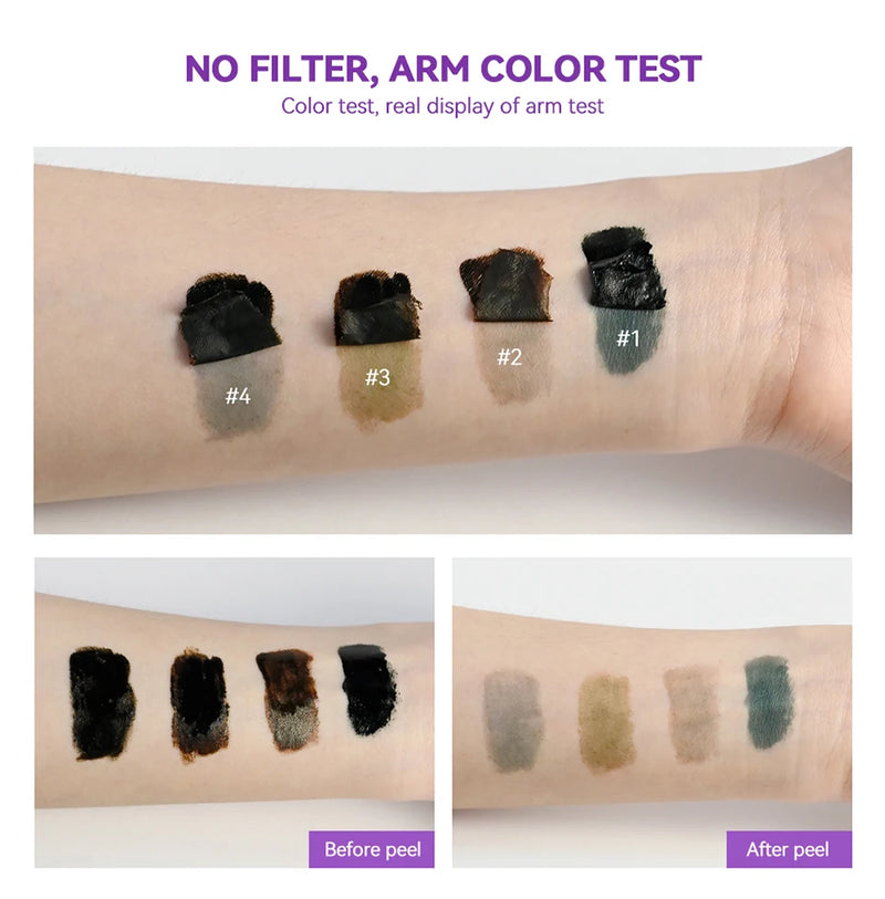 4Color Eyebrow gel Tint  peel-off waterproof Tattoo Brow Tint Smudge-Proof Sweat Resistant Waterproof non-sticky Cosmetics