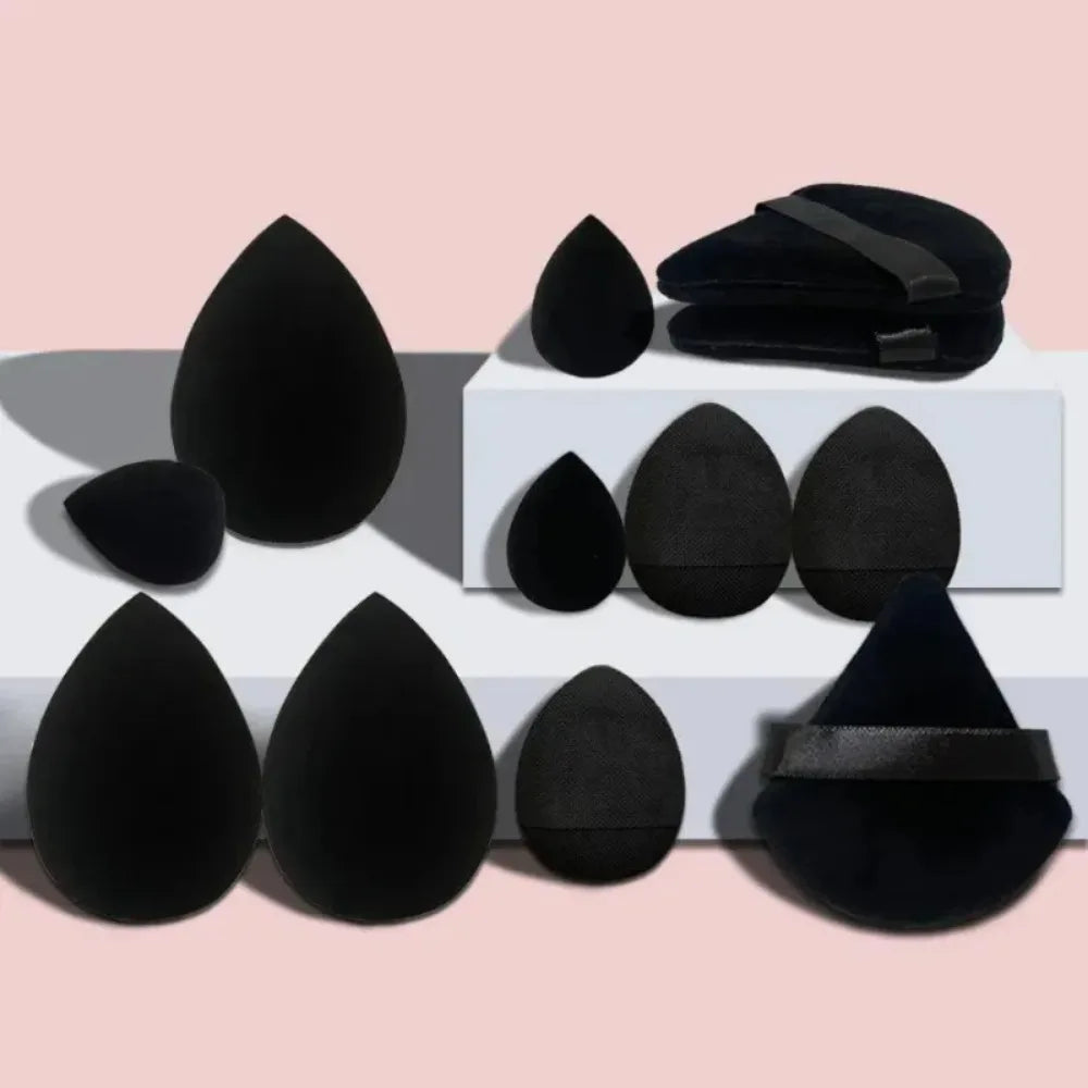 12-Piece Makeup Sponge & Puff Set for Wet & Dry Blending