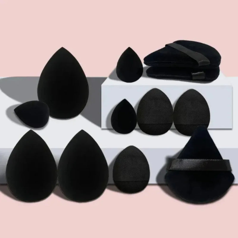 12-Piece Makeup Sponge & Puff Set for Wet & Dry Blending