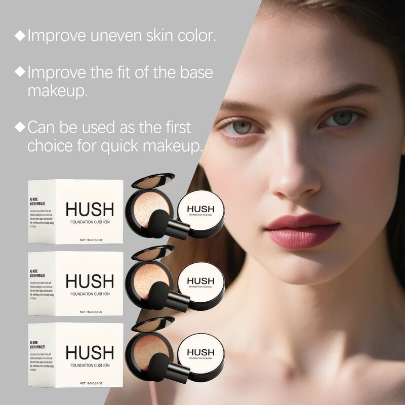 HUSH Air Cushion BB Cream Foundation with Mushroom Puff