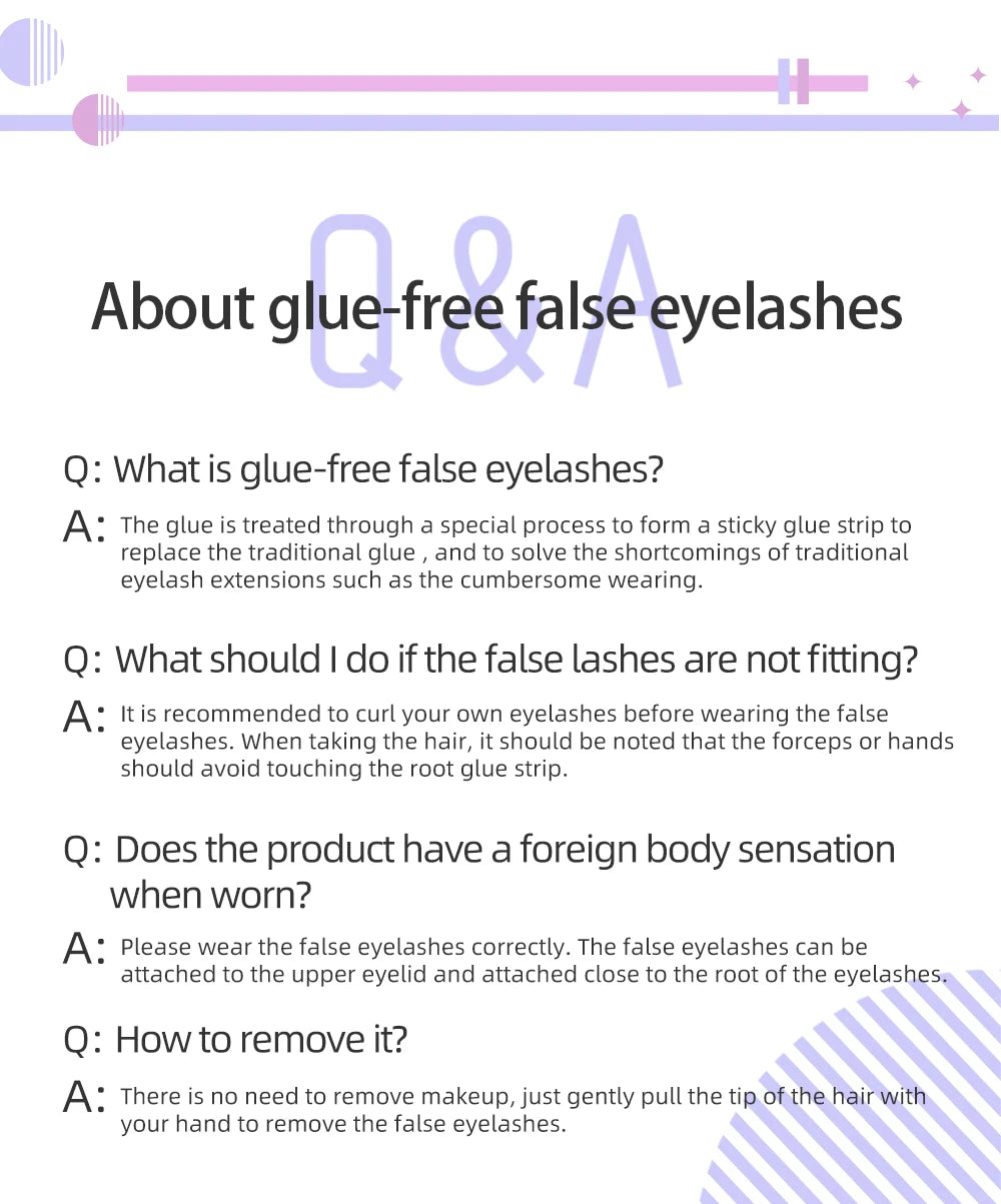 Yelix Large Capacity Self-Adhesive Eyelashes No Glue Fake Lashes Extensions Reusable for Makeup Soft Mink Eyelashes
