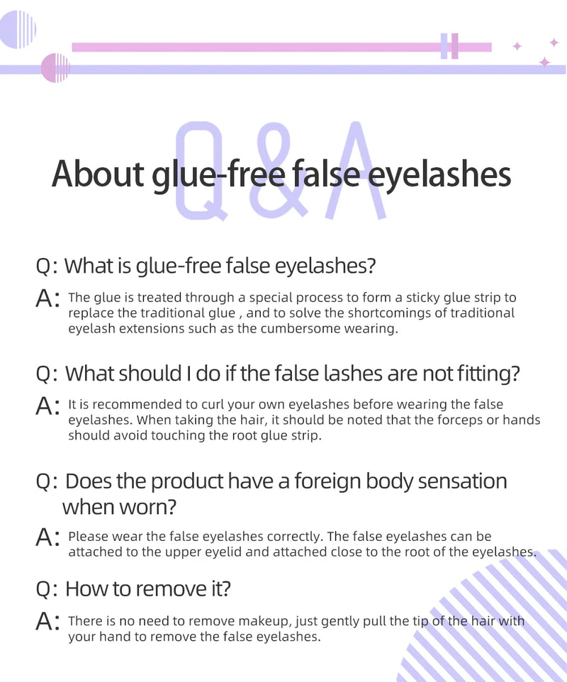 Yelix Large Capacity Self-Adhesive Eyelashes No Glue Fake Lashes Extensions Reusable for Makeup Soft Mink Eyelashes