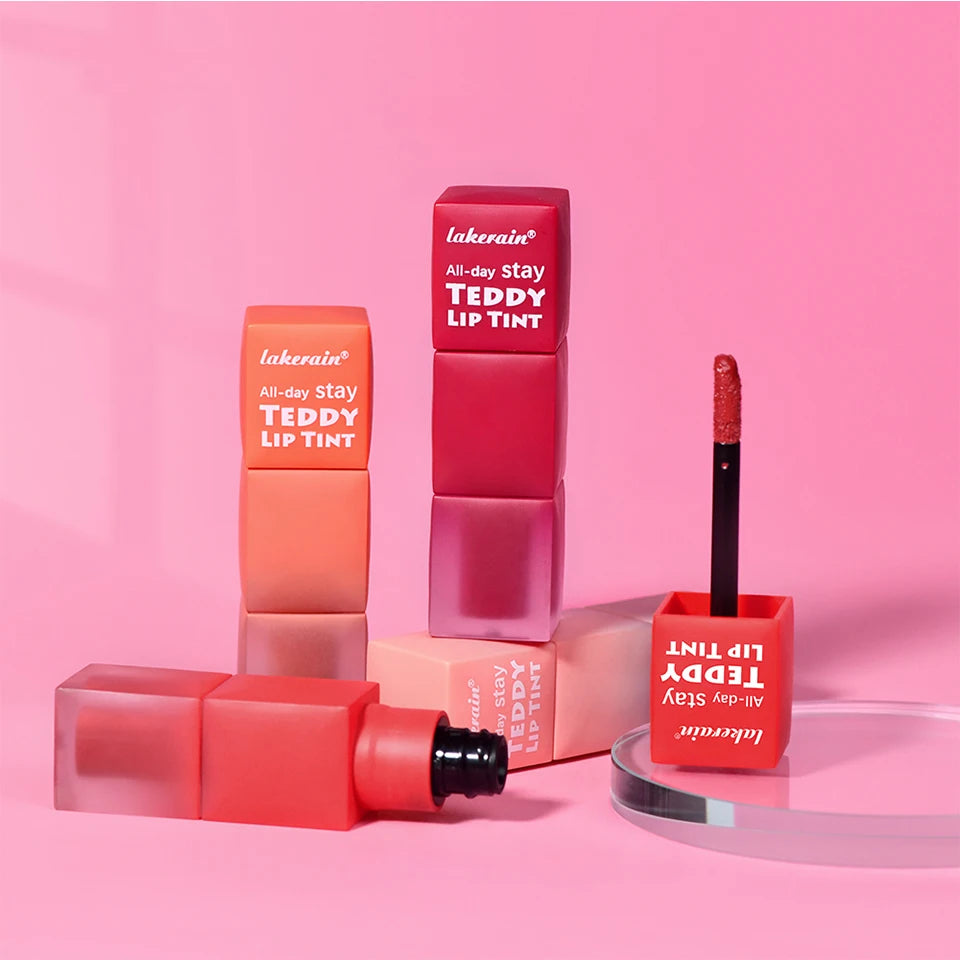 Lakerain Waterproof Teddy Lip Gloss Velvet Matte Lip Mud Long-lasting Coloring Lipstick Light Non-transfer Lip Glaze Face Makeup