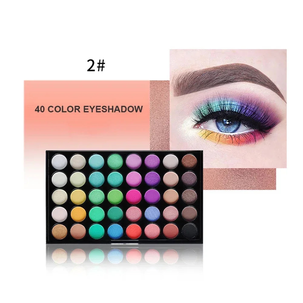 40 Color Matte Glitter Eyeshadow Palette