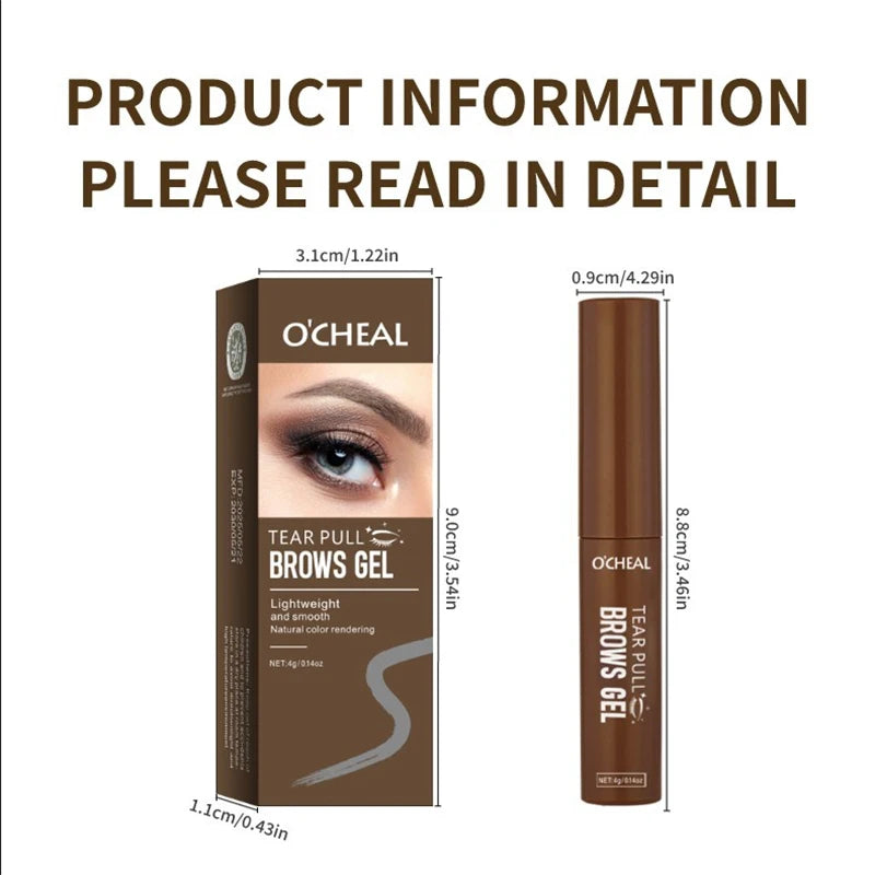 1/3pc Tattoo Peel Off Eyebrow Gel Tint, Semi Permanent Brow Tint, Waterproof, Transfer-proof,For Fuller & Defined Brows, Makeup
