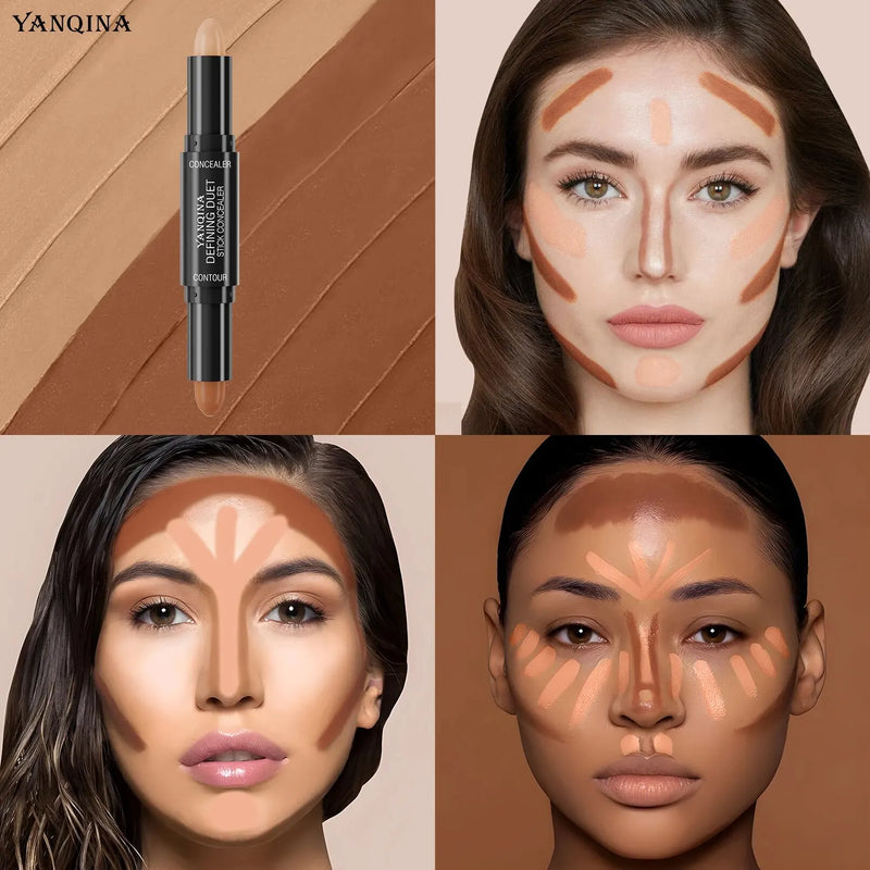 YANQINA Double-Ended Contour Stick Duo for Highlighting & Sculpting