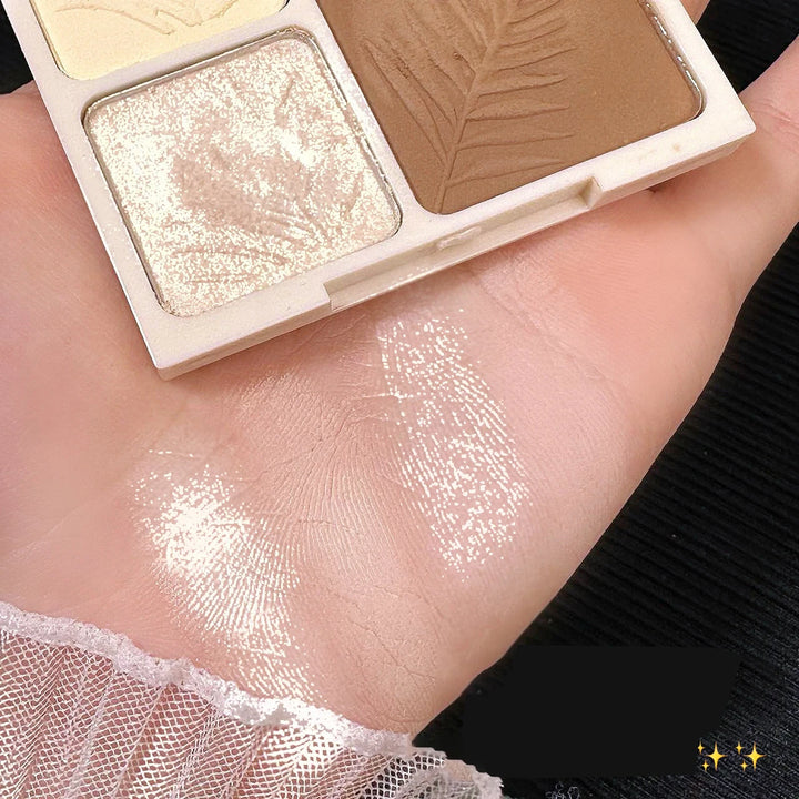 MUGELEEN 4 Color Contour Highlighter Makeup Palette
