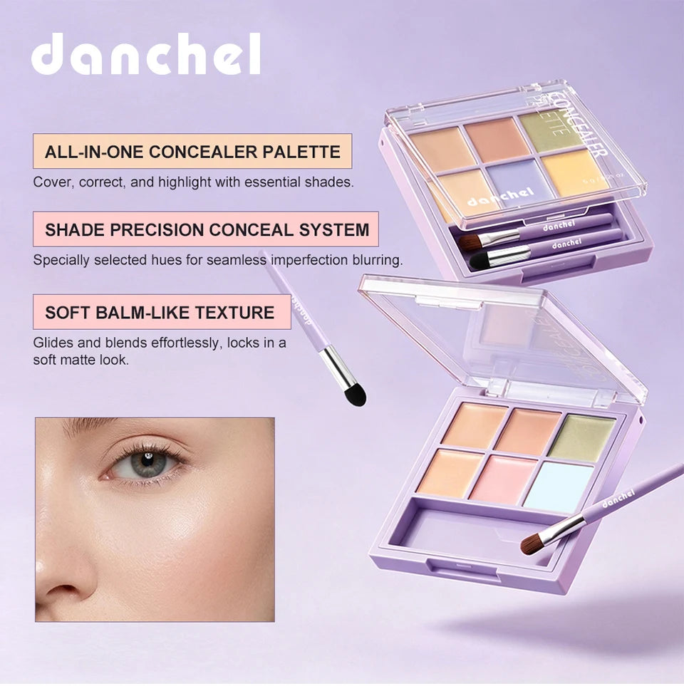Danchel 6-Color Cream Concealer & Corrector Palette