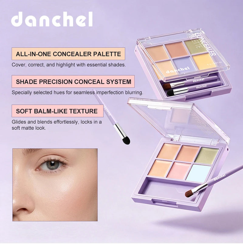 Danchel 6-Color Cream Concealer & Corrector Palette
