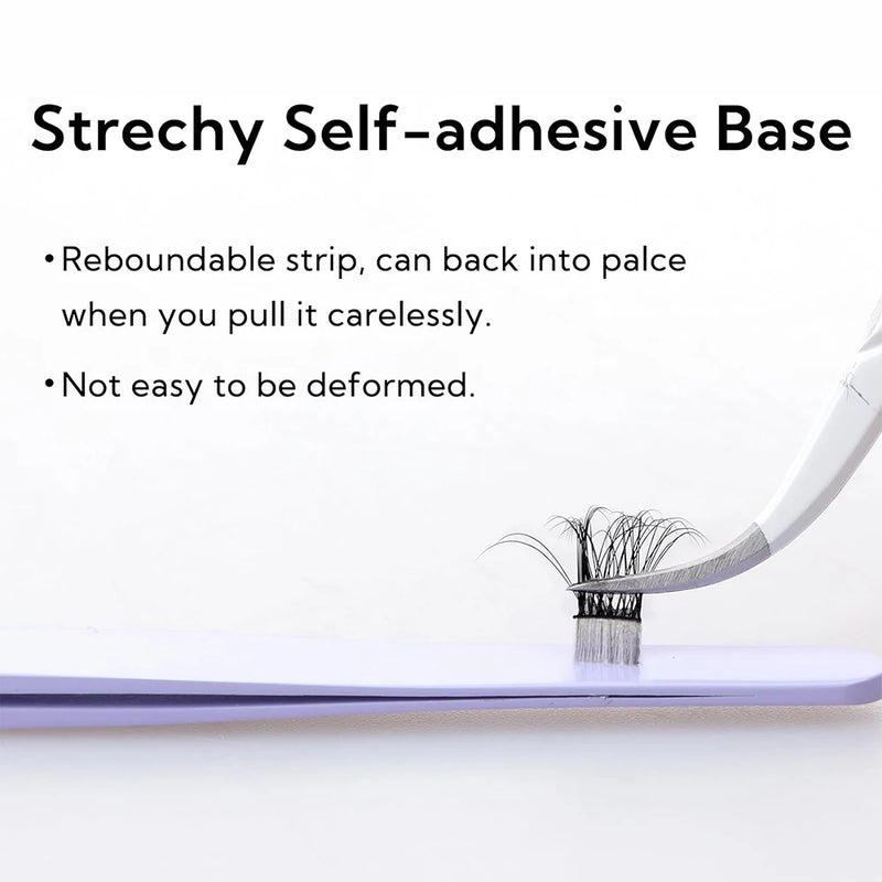 HOLLYLASH Self Adhesive Cluster Lashes Press on Pre Glued Eyelashes Volume Soft No Glue Needed Eyelash Extension Makeup Tools