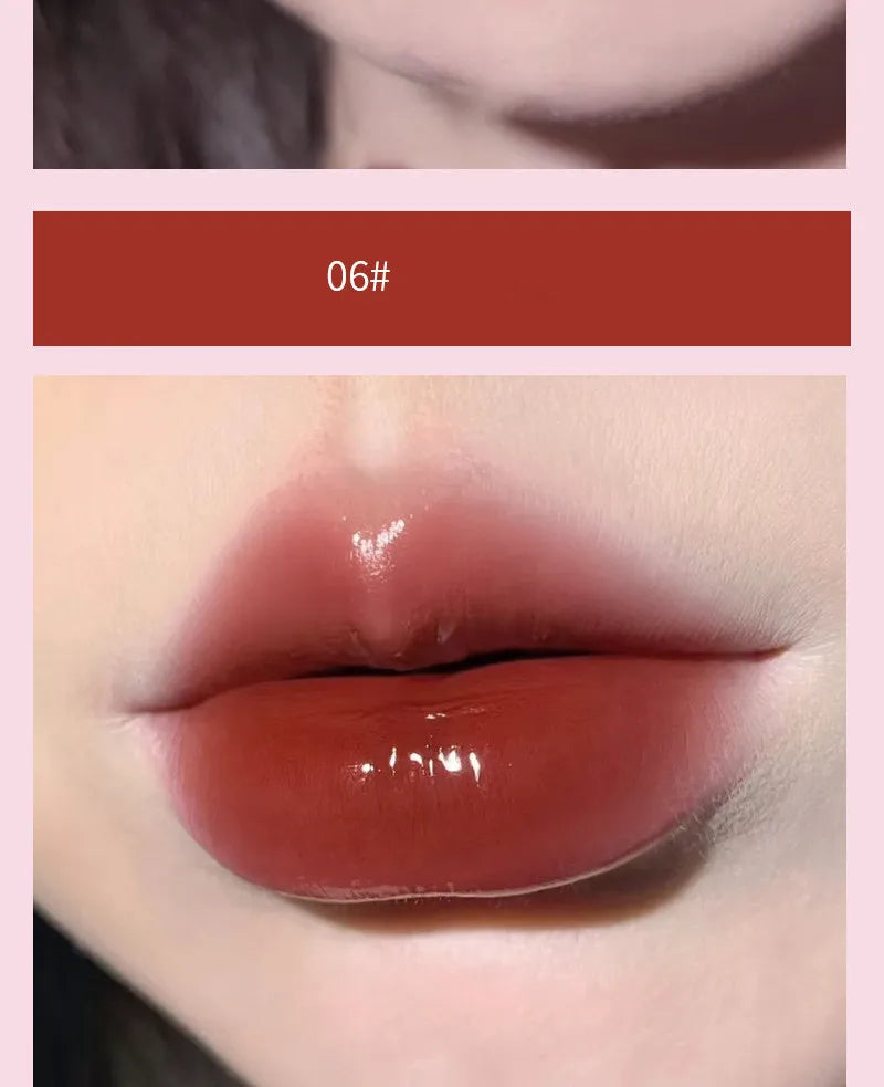 Crystal Jelly Lip Gloss Mirror Water Liquid Lipstick Moisturizing Long Lasting Sexy Lip Plumper Lip Tint Makeup Korean Cosmetics