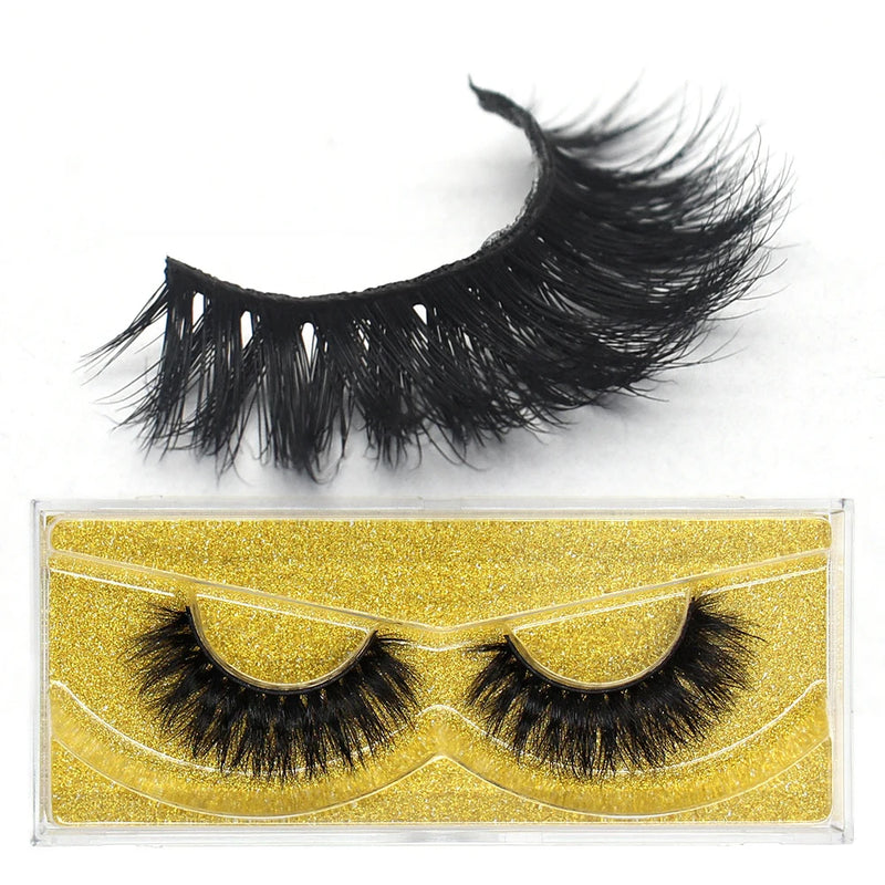 FOXESJI Lashes 3D Mink Eyelashes Natural Long Fluffy Dramatic Strip Eye Lashes Eyelash Extension Soft False Eyelashes Makeup