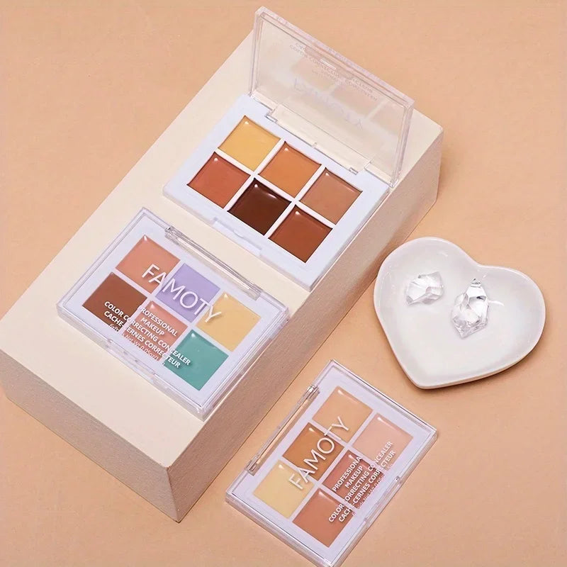 FAMOTY 6-Color Full Coverage Concealer Palette