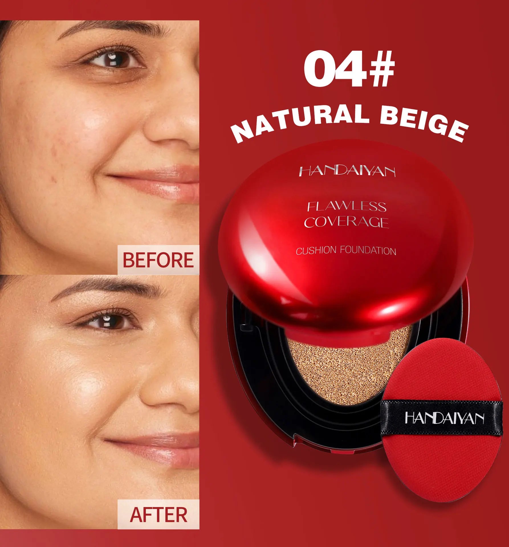 HANDAIYAN Korean Air Cushion Foundation – High Coverage