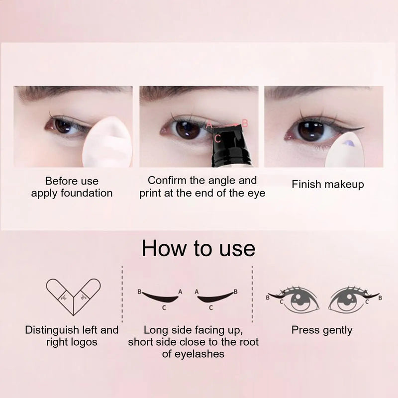 Double-Tip Winged Eyeliner Stamp Waterproof Eye Liner Tool