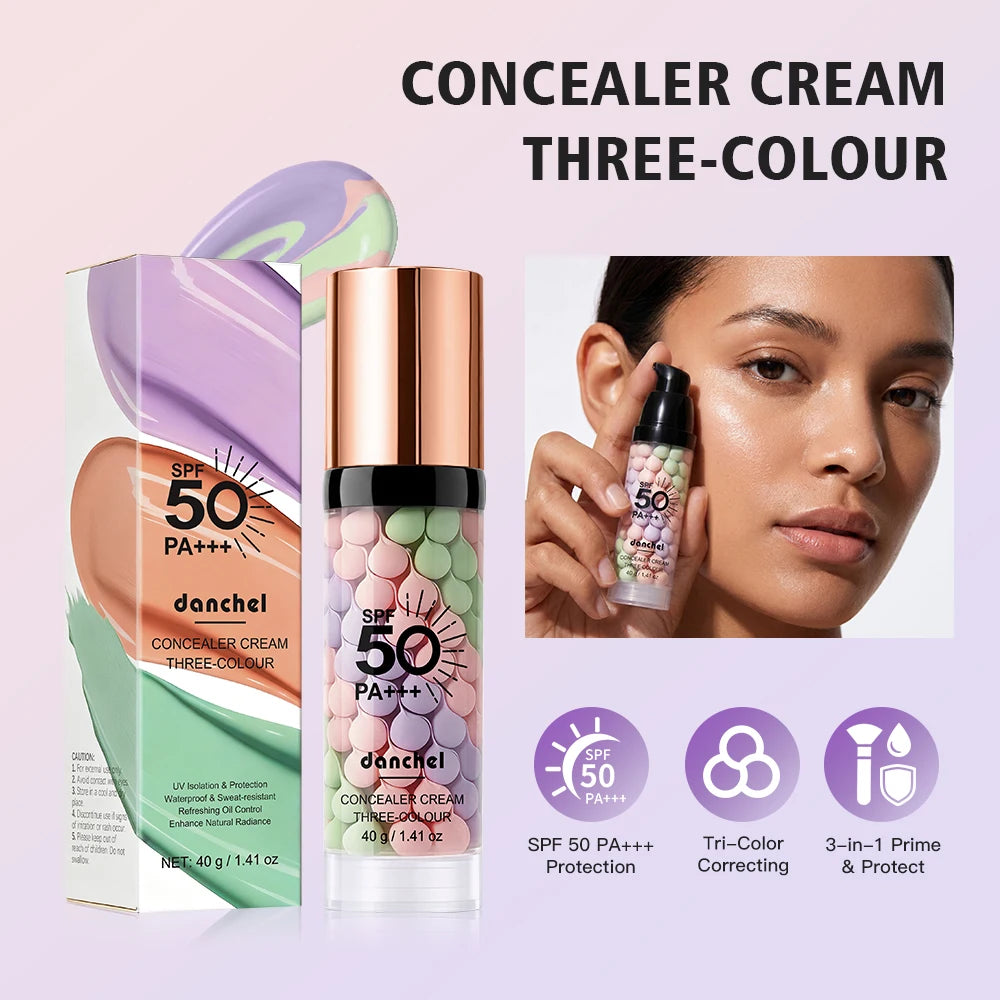 Danchel Three Color Concealer Cream SPF50 Primer