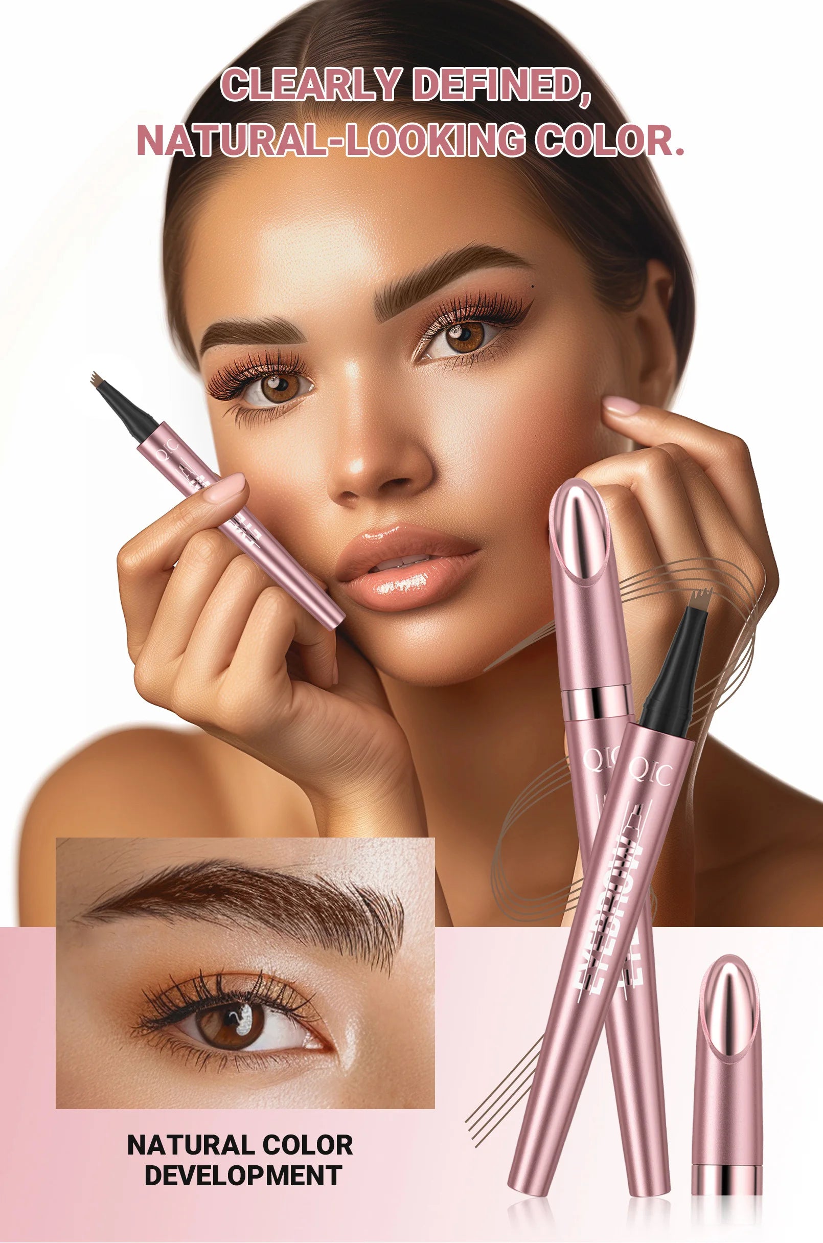 QIC Four Claw Liquid Eyebrow Pen Waterproof Brow Enhancer