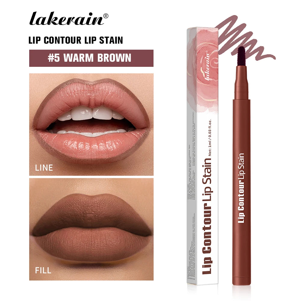Lakerain Lip Contour Lip Stain Pen Dual-Sided Lip Liner