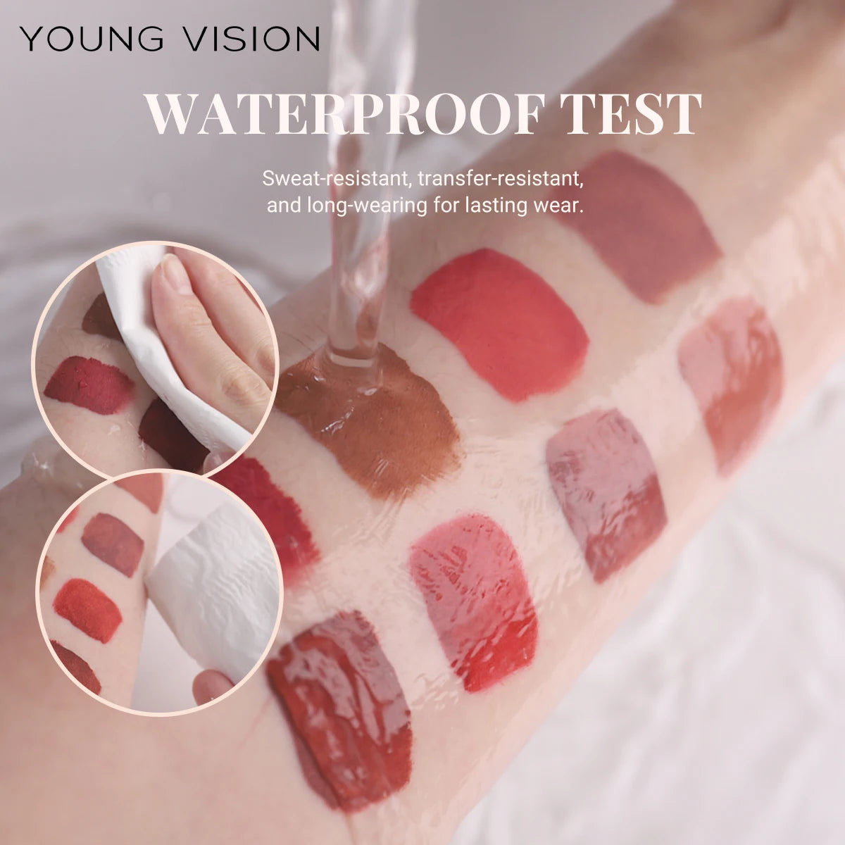 DUNUF 8-Color Matte Velvet Smooth Easy-to-Apply Square Tube Lip Gloss Waterproof Three-Dimensional Plumping Lipstick