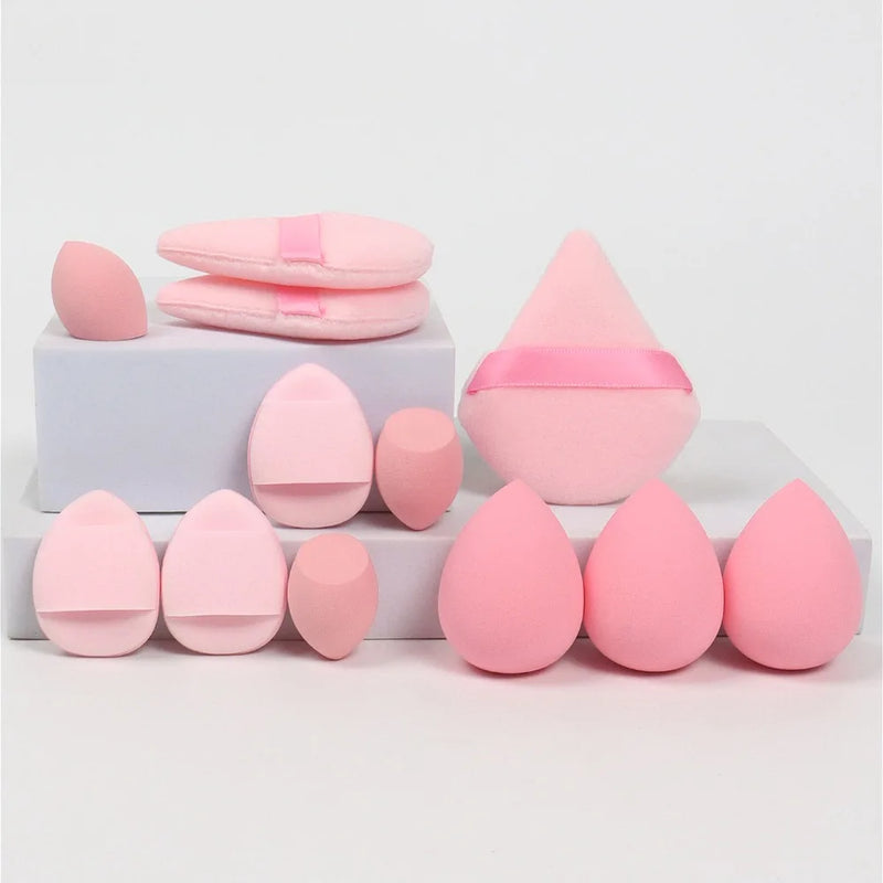 12-Piece Makeup Sponge & Puff Set for Wet & Dry Blending