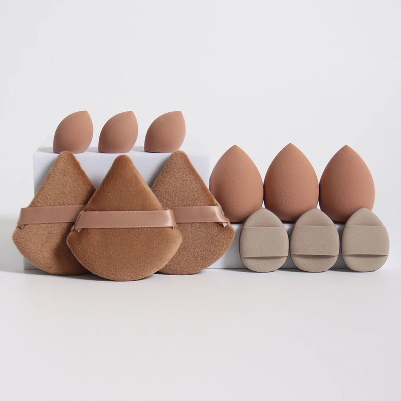 12-Piece Makeup Sponge & Puff Set for Wet & Dry Blending