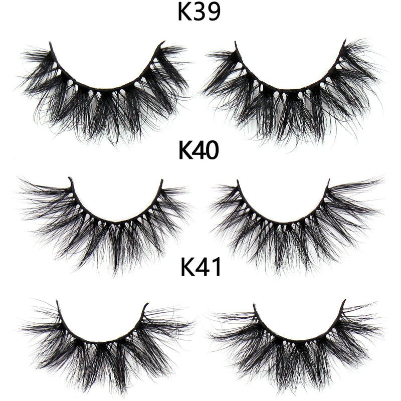 FOXESJI Lashes 3D Mink Eyelashes Natural Long Fluffy Dramatic Strip Eye Lashes Eyelash Extension Soft False Eyelashes Makeup