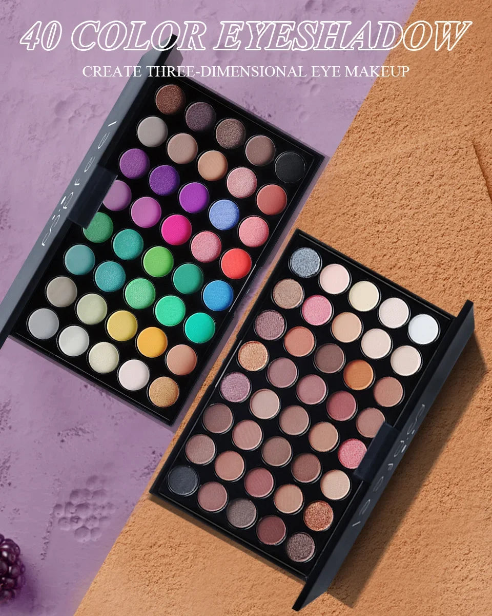 40 Color Matte Glitter Eyeshadow Palette