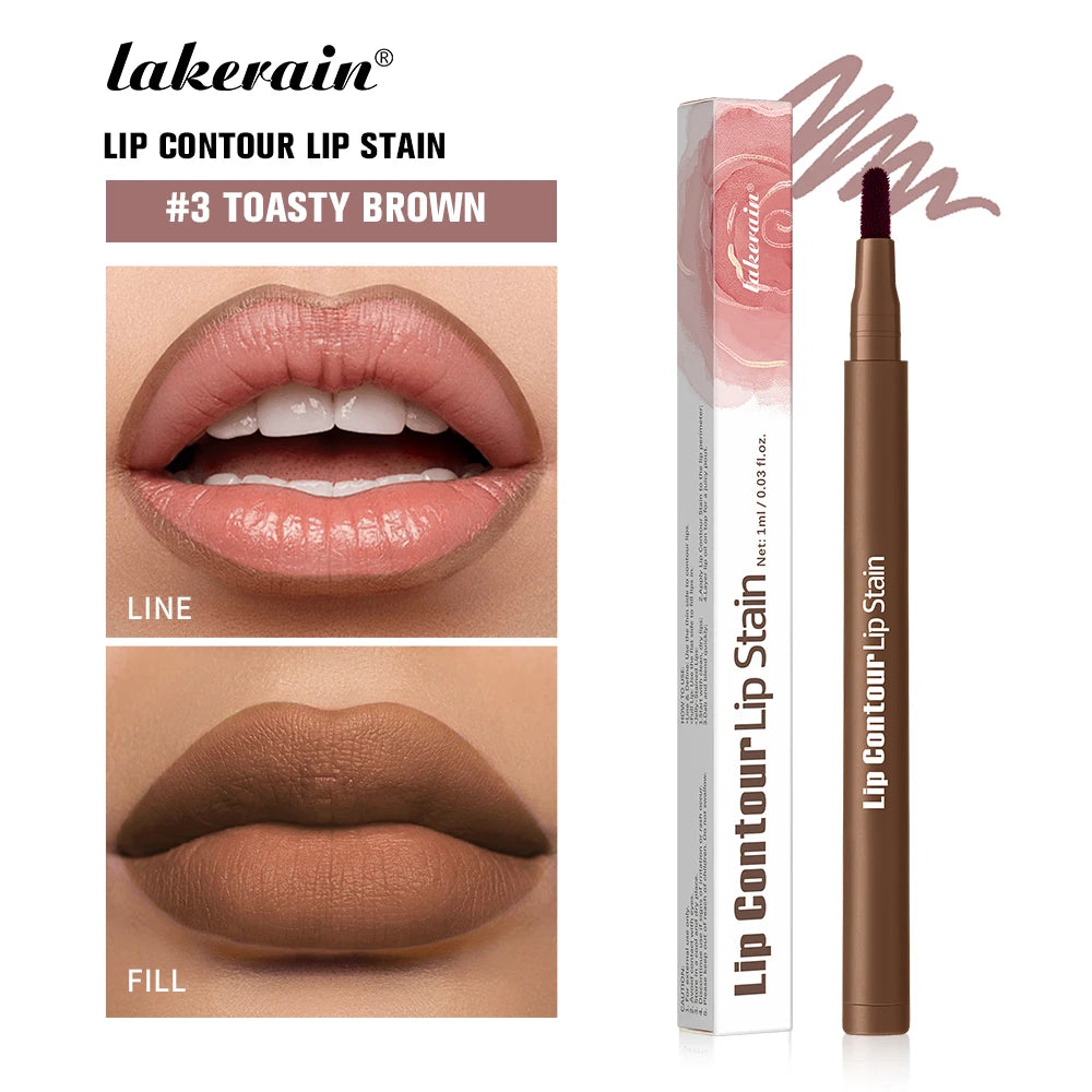 Lakerain Lip Contour Lip Stain Pen Dual-Sided Lip Liner