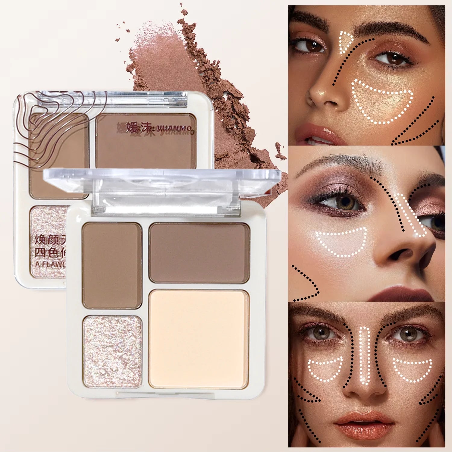 Maffick Three-Dimensional Contour Palette with Highlights