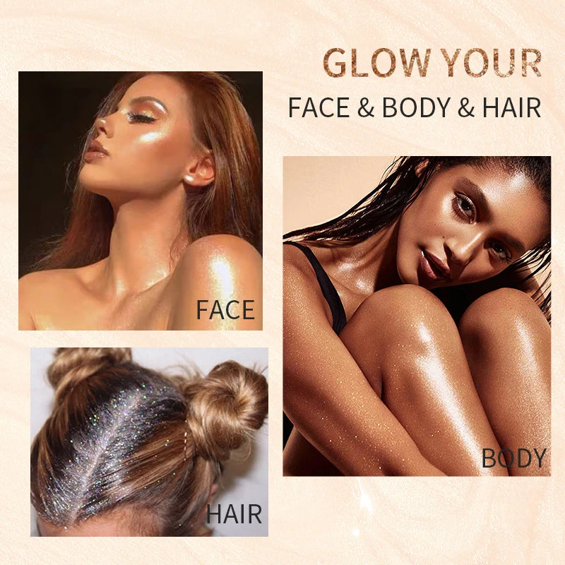 USHAS Glow Shimmer Spray Liquid Highlighter for Face & Body