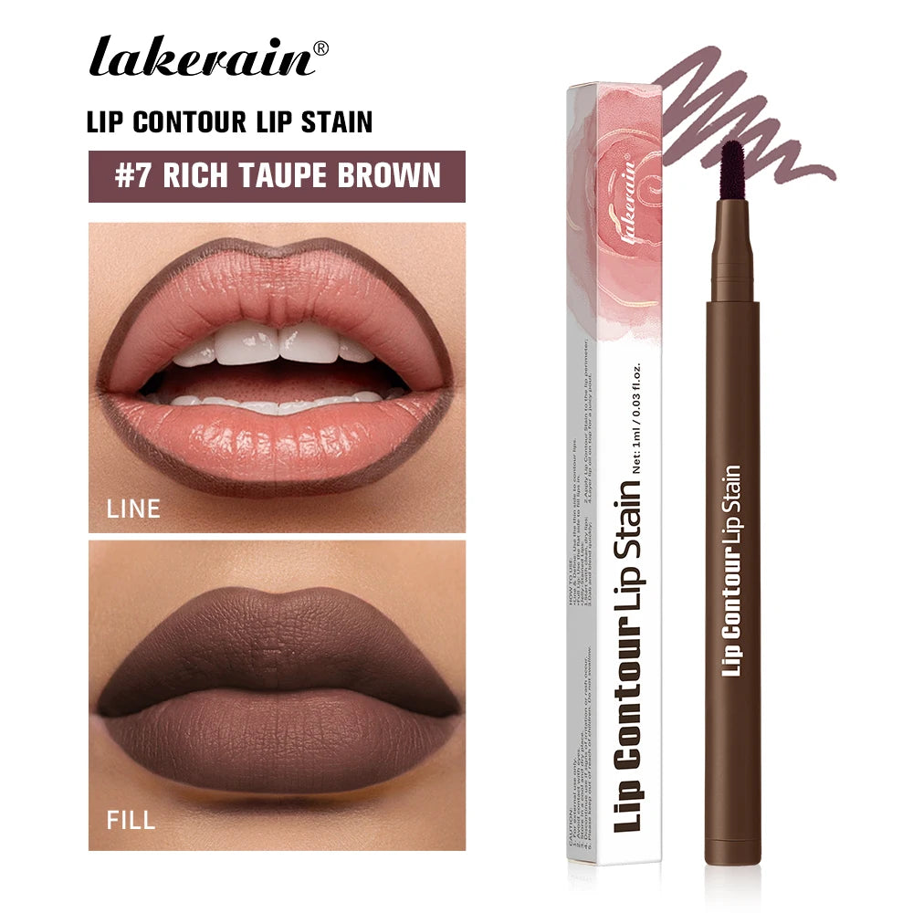 Lakerain Lip Contour Lip Stain Pen Dual-Sided Lip Liner