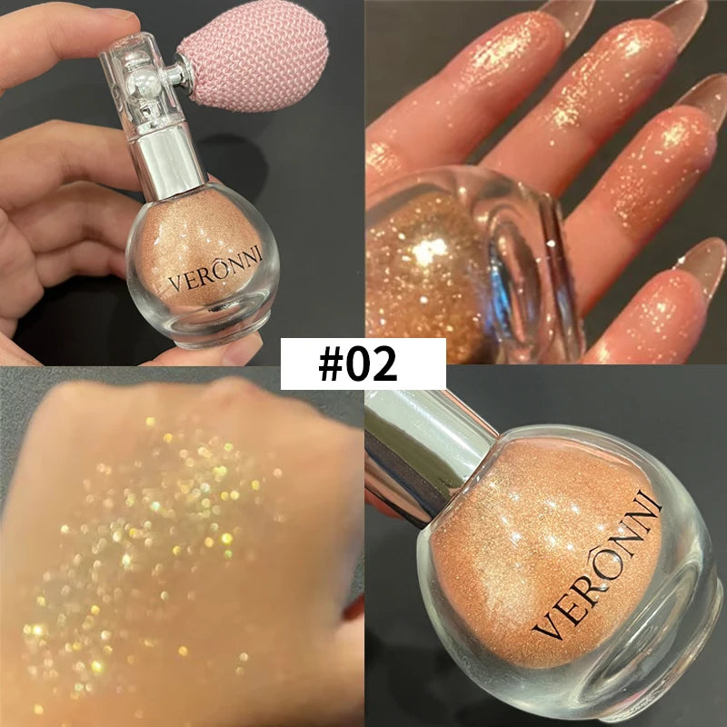 VERONNI Diamond Highlighter Powder Spray for Face & Body