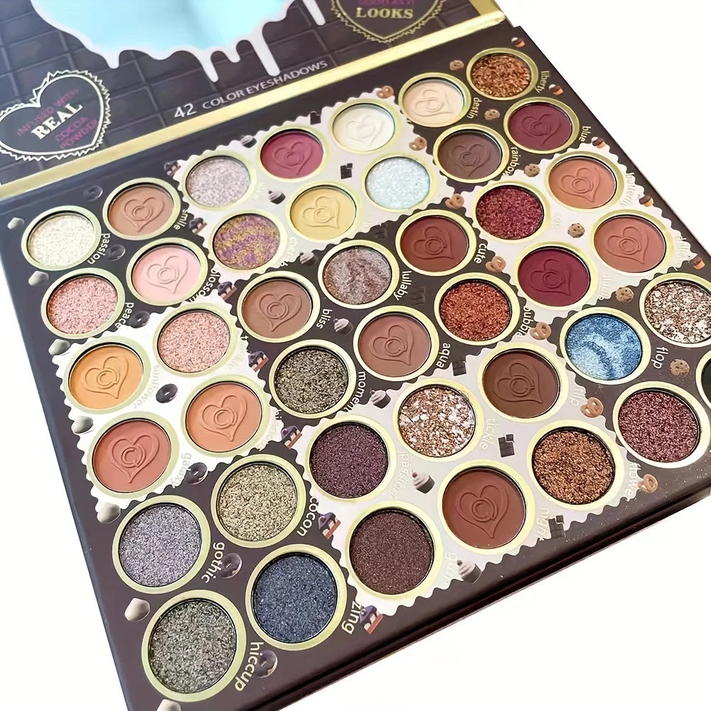 Colorful Rainbow Chocolate Vault 42 Color Eyeshadow Palette