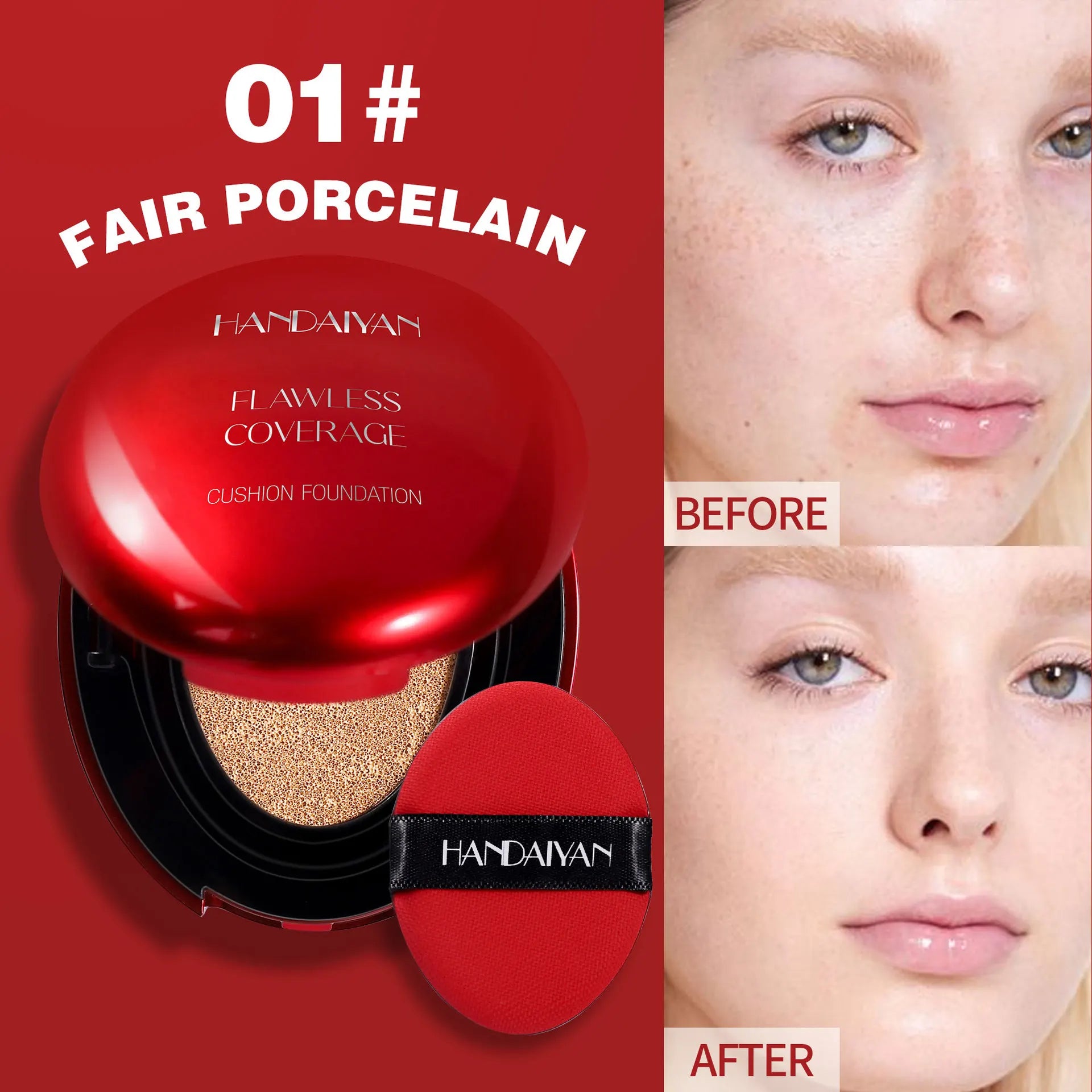 HANDAIYAN Korean Air Cushion Foundation – High Coverage