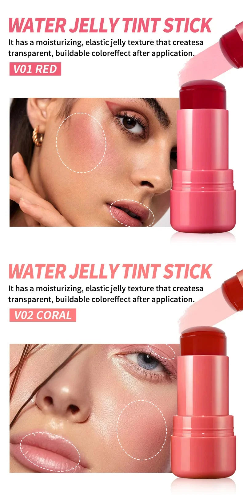 VIBELY Water Jelly Tint Stick Lip & Cheek Tint