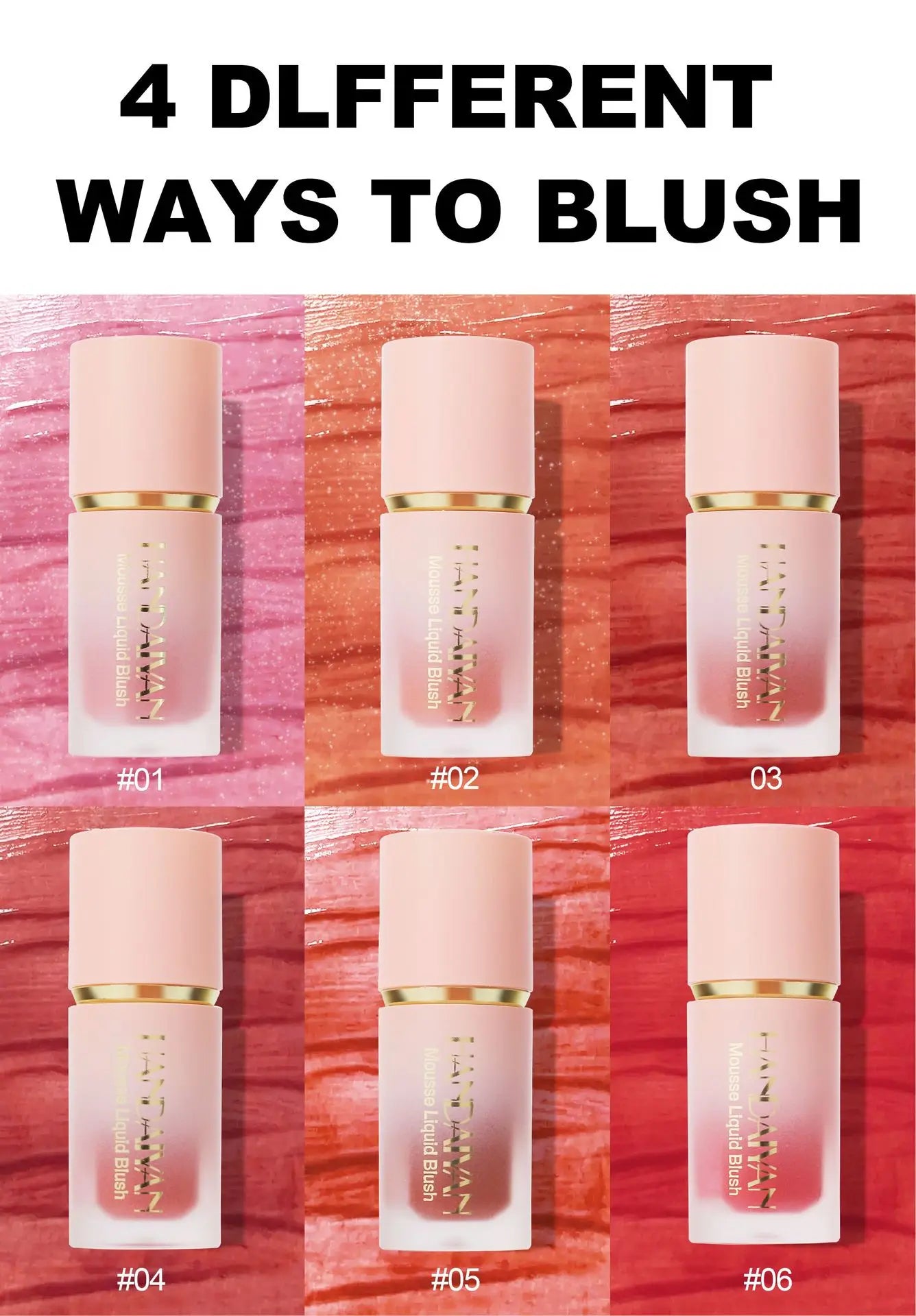 HANDAIYAN Matte Liquid Blush with Sponge Tip Applicator