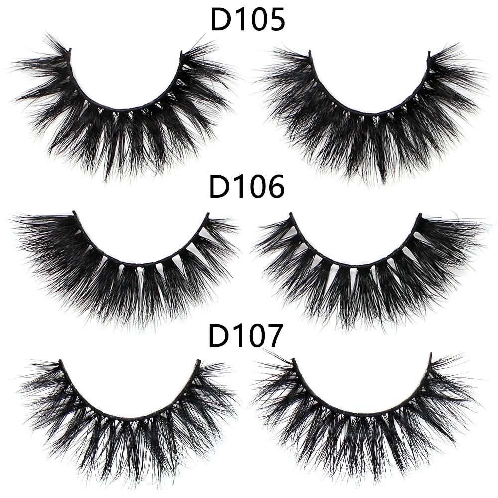 FOXESJI Lashes 3D Mink Eyelashes Natural Long Fluffy Dramatic Strip Eye Lashes Eyelash Extension Soft False Eyelashes Makeup