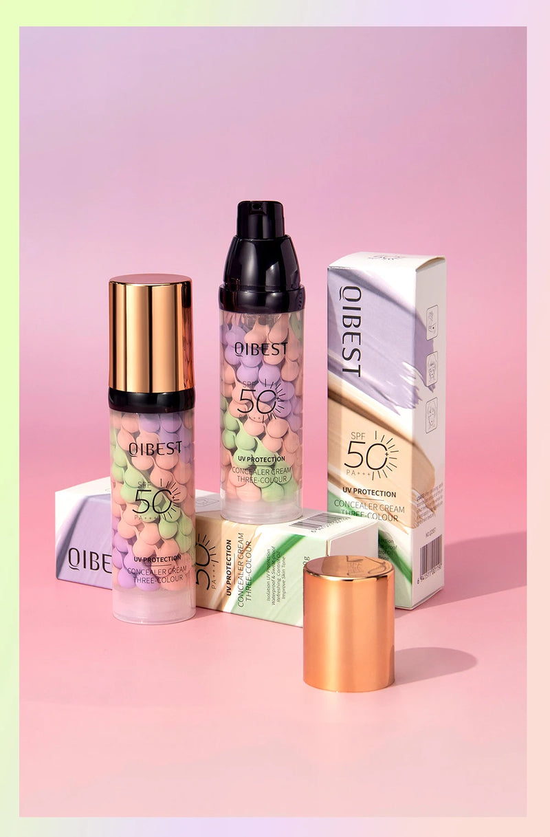 QiBest Three Color Liquid Concealer Makeup Primer
