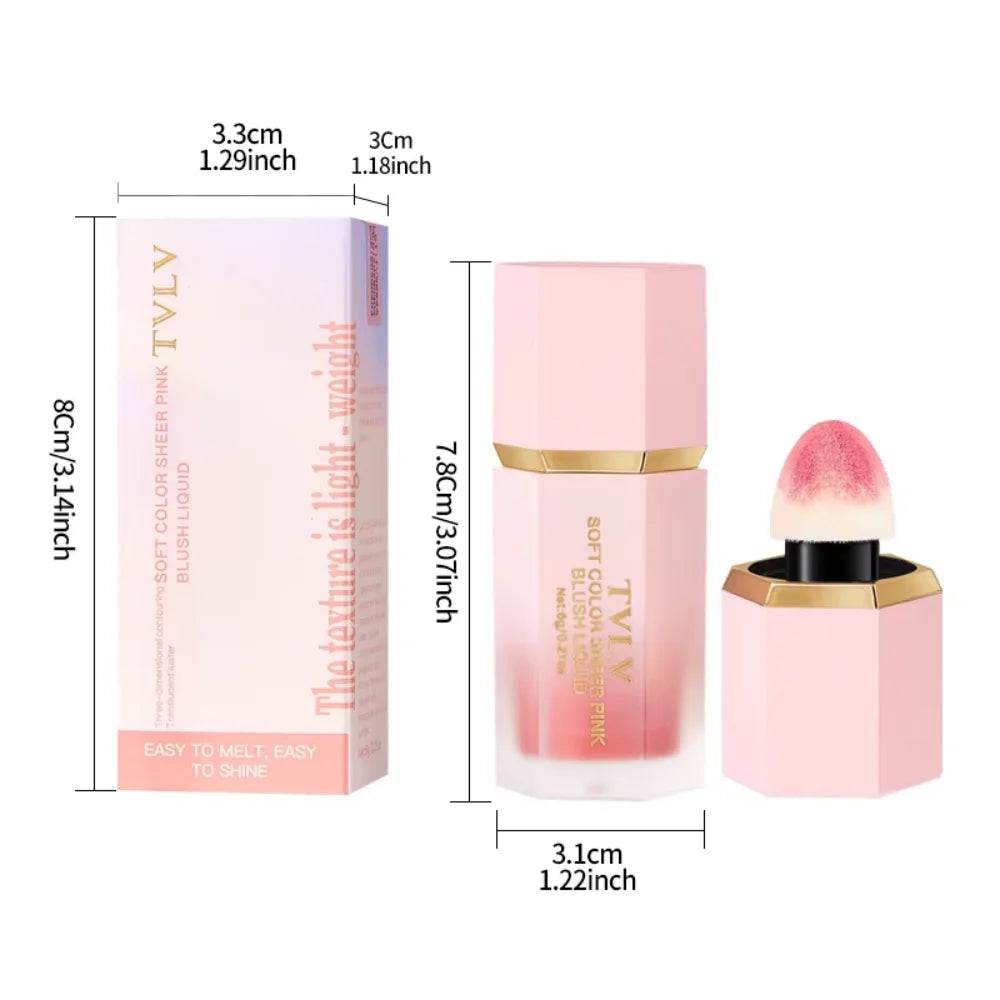 TVLV Velvet Liquid Blush with Sponge Applicator