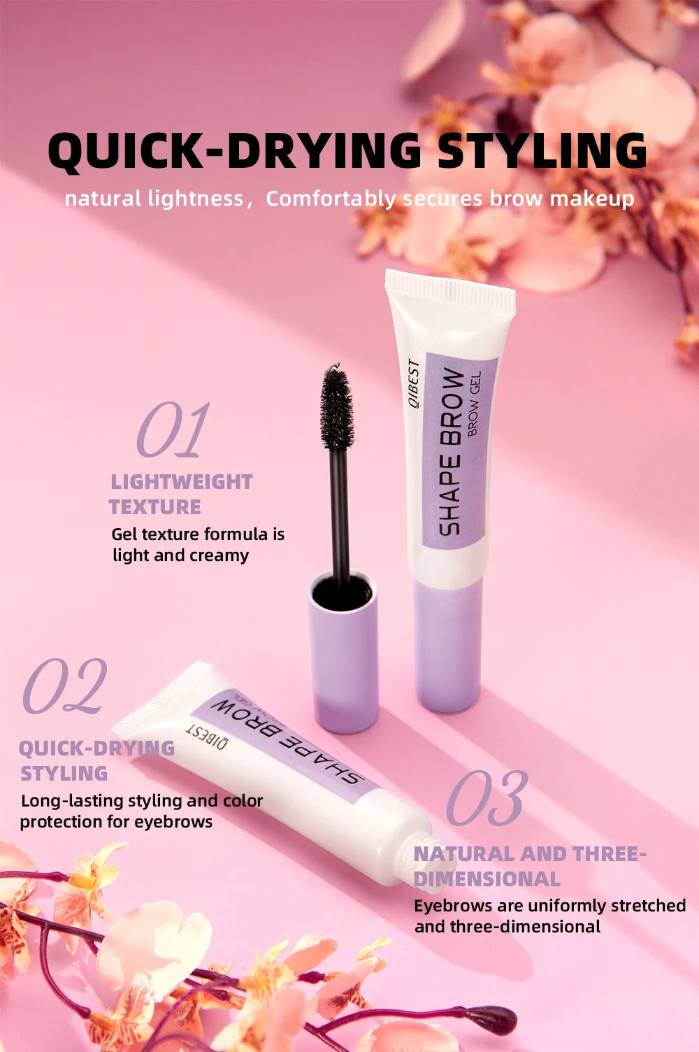 QiBest Transparent Eyebrow Styling Gel
