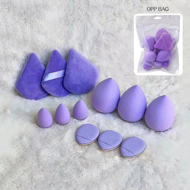 12-Piece Makeup Sponge & Puff Set for Wet & Dry Blending