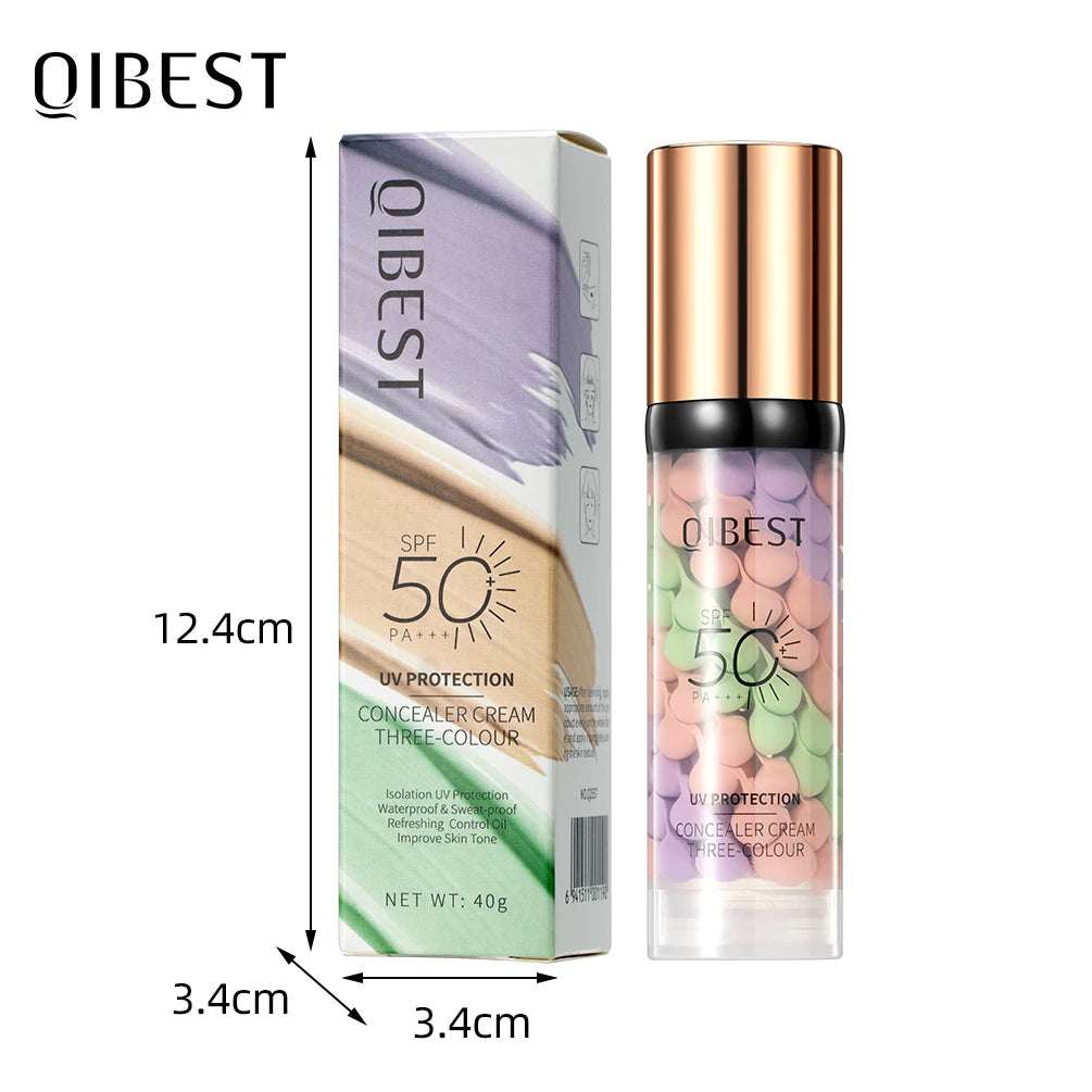 QiBest Three Color Liquid Concealer Makeup Primer