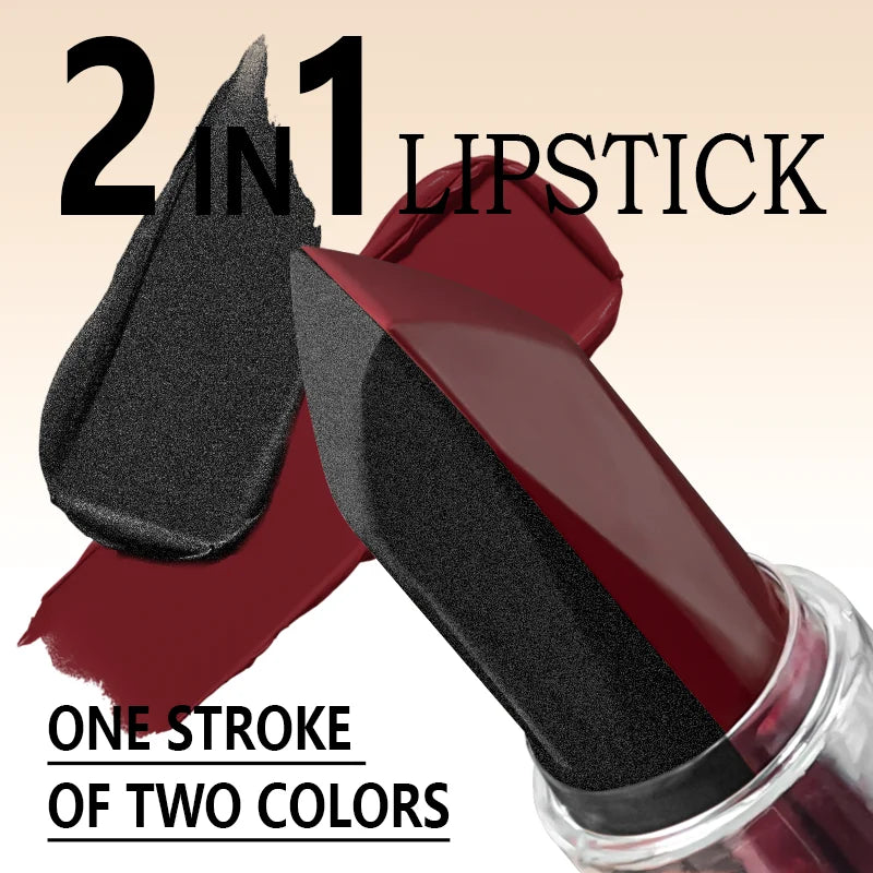 Lipstick Waterproof Long Lasting Moisturizing Matte Non-stick Cup Pearlescent Diamond Lip Tint Red Sexy Lips Makeup Halloween