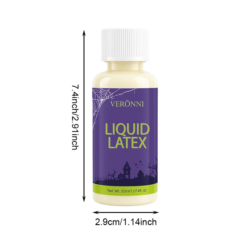 2pcs Liquid Latex SFX Makeup, Kit Realistic Fake Skin, Scar Wounds Old Age Skin, Halloween Wrinkles Cut Burning Decay Peeling