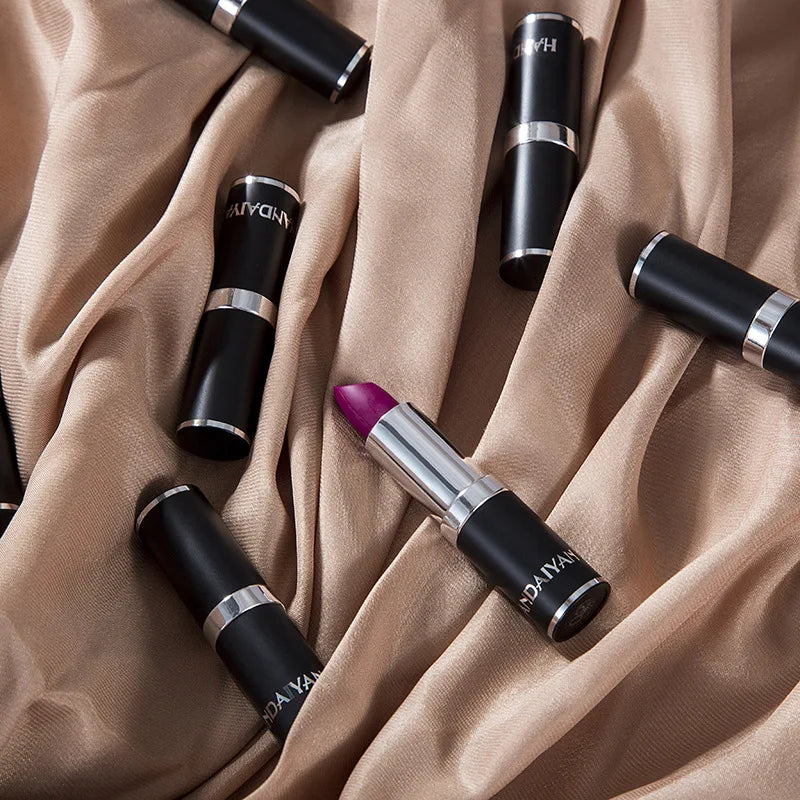 HANDAIYAN 12 Colors Matte Lipstick Long Lasting Velvet Lip Tint Waterproof 24 Hours Red Lip Gloss Cosmetics Make Up